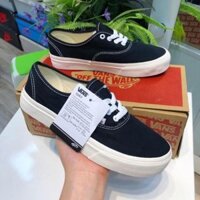 Giày thể thao đen vans Classic khuy trắng  - Tặng Box/bill