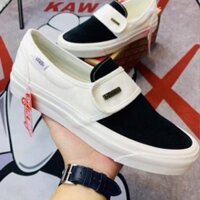 Giày THỂ THAO FOG Đen Trắng + Caro, chữ, đen Giày thể thao Dán dành Nam Nữ Đủ Size, [NVP]