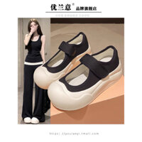 giày thể thao giày búp bê nữ đế cao dễ phối mẫu mới nhất hàng đẹp