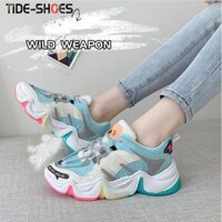 Giày thể thao, giày sneaker nữ độn đế phong cách Hàn Quốc siêu hot GN11 màu xanh