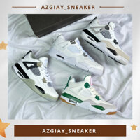 Giày thể thao Jor.dan 4 retro giày sneaker bản đẹp giày sport bản đen trắng xanh trắng hàng vip 1 chất lượng cao