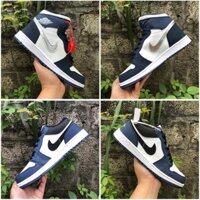 Giày thể thao Jordan xanh navy cao cổ thấp cổ, giày sneaker JD1 high low màu xanh than nam nữ đầy đủ bill box 2021