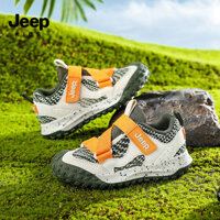 Giày thể thao khoét lỗ trẻ em jeep Giày chạy bộ bé trai bé gái 6-12 tuổi thoáng khí Mặt Lưới Đơn mùa hè 2024