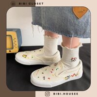 Giày thể thao lười nam nữ slip on ulzzang đơn giản học sinh giá rẻ đáng yêu năng động hot trend mã S62 🍐