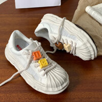 Giày thể thao mistery phối lưới thoáng khí giày sneaker nữ dây thừng thiết kế vỏ sò phong cách Hàn Quốc MIS-1185 GTT4