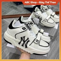GIÀY THỂ THAO MLB CHUNKY LINER THẮT ĐAI SC , GIÀY SNEAKER NAM NỮ MLB NY QUAI DÁN ĐEN TRĂNG ĐI CHƠI ĐI HỌC HOT ABC Shop
