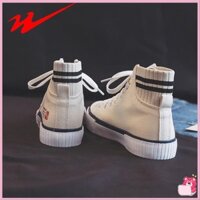 Giày thể thao Mũi To Thời trang Phong cách Hàn Quốc Ren Áo khoác ngoài