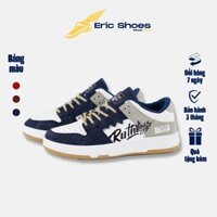 Giày thể thao nam da lộn SCGNA họa tiết chữ Ruth đế bằng, Sneaker nam form basic street style độc lạ