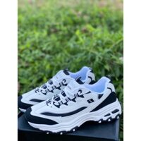 Giay thể thao Nam, Giay SKECHERS mẫu năm 2024,  độn đế cao 5cm, chất liệu cao su cao cấp, kết hợp với chất liệu vải thôn