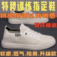 Giày thể thao nam mùa hè thoáng khí, giày lưới Flyknit, giày lười làm việc mùa hè, giày thể thao lưới