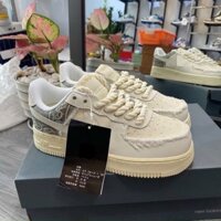 Giày Thể Thao Nam Nữ AF1 Hoạ Tiết Thổ Cẩm Đen Trắng , Sneaker AF1 Bigbang Dây Thừng Bản Classic 2023