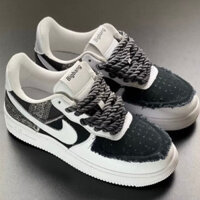 Giày Thể Thao Nam Nữ AF1 Hoạ Tiết Thổ Cẩm Đen Trắng , Sneaker AF1 Bigbang Dây Thừng Bản Classic 2023.SHOP MEN
