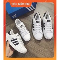 Giày Thể Thao Nam Nữ - Giày Đôi Nam Nữ Trắng Sọc Đen . [ SALE ] . . 🌟 2020 .