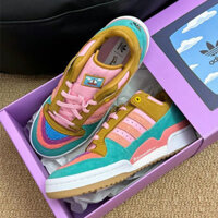 Giày thể thao nam nữ thấp không trượt The Simpsons x Adidas Originals low Forum "phòng khách" màu hồng nâu