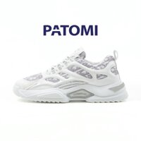 Giày thể thao nam phối da cao cấp PATOMI, giày sneaker nam thoáng khí phong cách Hàn Quốc - G553