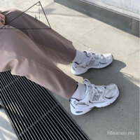 Giày thể thao New Balance Auw9 chất lượng cao mùa xuân, giày thể thao New Balance màu bạc cho nam nữ, giày thể thao retro nb530