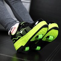 Giày thể thao ngoài trời thanh niên mới hai bánh Heelys giày trượt patin cha mẹ và con cái trẻ em giày lăn da giày bánh xe size 28-41 0WI0