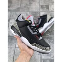 Giày Thể Thao nike air jordan aj3 Xi Măng Đen Cho Nam