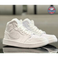 Giày Thể Thao Nike Jordan 1 Mid Triple White Real Chính Hãng - Fullbox