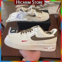 Giày thể thao nike_AF1 vệt nâu, Giày sneaker air force 1 low premium white brown nam nữ cực chất dễ phối đồ 2021 🍉