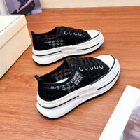 Giày thể thao nữ chất liệu vải mềm mại, phong cách cá tính năng dộng  GNU2047 - 37 - Đen