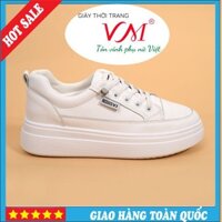 Giày Thể Thao Nữ, chiều cao 3CM, Da Thật Êm Ái, Bền Chắc Và Thời Trang - TT.P14106_TRẮNG