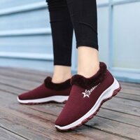 Giày thể thao nữ cổ lông LIG049 (Đỏ Đô)                          - 26285408                                                       Yêu thích