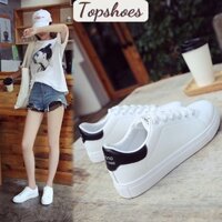 Giày thể thao nữ đế bằng, giày nữ trắng Hàn quốc hot 2023 TOPSHOES Size 36- 40 [007]