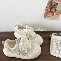 Giày thể thao nữ đế bệt mùa xuân thu mới Giày vải bánh mì phù hợp