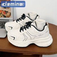 Giày thể thao nữ đế bệt thông thường có dây buộc thoải mái