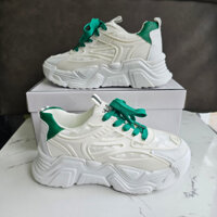 Giày Thể Thao Nữ Đế Độn 5 Phân Phối Lưới Thông Thoáng, Sneaker Nữ Kiểu Dáng Trẻ Trung Năng Động Cực Đẹp Giày Siêu Nhẹ