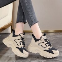 Giày thể thao nữ đế độn Giày sneaker nữ tăng chiều cao ( Cao 7cm ) Giày nữ phong cách Hàn Quốc thoáng khí êm chân NĐ04