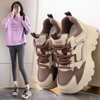 Giày thể thao nữ đế độn Giày sneaker nữ tăng chiều cao ( Cao 7cm ) Giày nữ phong cách Hàn Quốc thoáng khí êm chân CT04