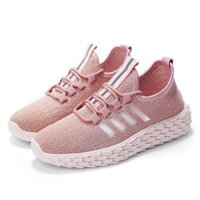 Giày thể thao nữ đẹp màu Hồng - Trắng - Be Xám FUll box, siêu nhẹ, giá khuyến mại giật mình