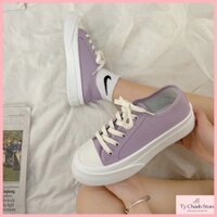 Giày thể thao nữ đi học hàng loại 1 cao cấp giá rẻ 3 màu trắng, đen, tím, giày sneaker nữ ulzzang độn đế, giày nữ hot fs