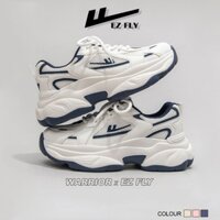 Giày thể thao nữ độn đế cao cấp WARRIOR-16 , Giày sneaker đế cao màu trắng nâu xanh , Sneaker nữ thời trang mã WAR16