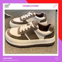 Giày thể thao nữ độn đế trắng giá rẻ nữ sneaker TANDA STORE GTT003