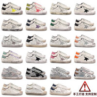 Giày thể thao nữ Golden Goose Hàn Quốc, giày siêu sao Golden Goose, giày nhỏ đau, giày bẩn, giày thể thao nữ, giày wedge ẩn, giày thể thao da bò bẩn, giày trắng