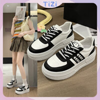 Giày Thể Thao Nữ Hottrend Đế Tăng Chiều Cao Giày Sneaker Nữ Phong Cách Trẻ Trung G001