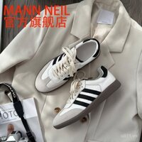 Giày thể thao nữ MANNNEIL mới mùa xuân hè retro Đức, giày thể thao trắng, giày sneaker nữ Ins