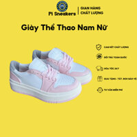 Giày Thể Thao Nữ Màu Trắng Hồng Dễ Thương Chất Liệu Mềm Mịn Đi Êm Chân Size 36-43