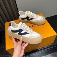 Giày thể thao nữ NAZIN đế bánh mì cao 3cm phối vạch kẻ chữ N bản dây thừng to