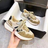 Giày thể thao nữ NB độn đế 5 phân, sneaker New Ba.lance chữ N phối gót da năng động, SARA M91 💜