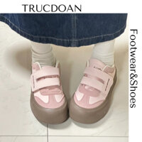 Giày thể thao nữ quai dán Athos đế cao 4cm kiểu dáng mới 2024 (Full Box)