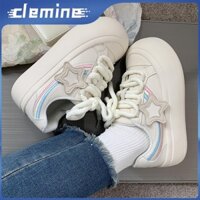 Giày thể thao nữ Rainbow Star Giày thể thao thông thường có mũi tròn cao trên đế bệt