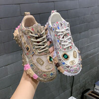 Giày thể thao nữ, sneaker đính đá cá tính nổi bật thời trang hàng QCCC đủ hộp Nhiên Mộc Nguyễn