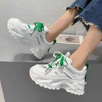 Giày thể thao nữ, sneaker nữ độn đế cao 5 phân phối lưới thông thoáng