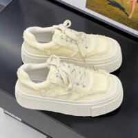 Giày thể thao nữ tăng chiều cao vải Tua rua ADS cao cấp