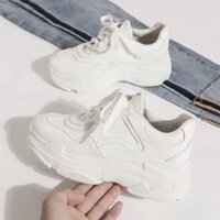 Giày Thể Thao Nữ Trắng Tuyết Đế Cao 5 Phân