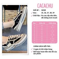 Giày thể thao nữ xvessel rách hot trend 2021 màu đen đẹp CACACHU G018, giày sneaker nữ tăng chiều cao hàng QC